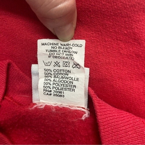 Mickey Mouse Sweatshirt SZ XL Atlanta Disney Store Made in the USA Red Warm Soft - Picture 7 of 9